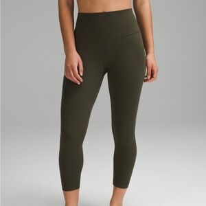 Lululemon Align High Rise Leggings 21” Dark Olive sz 4